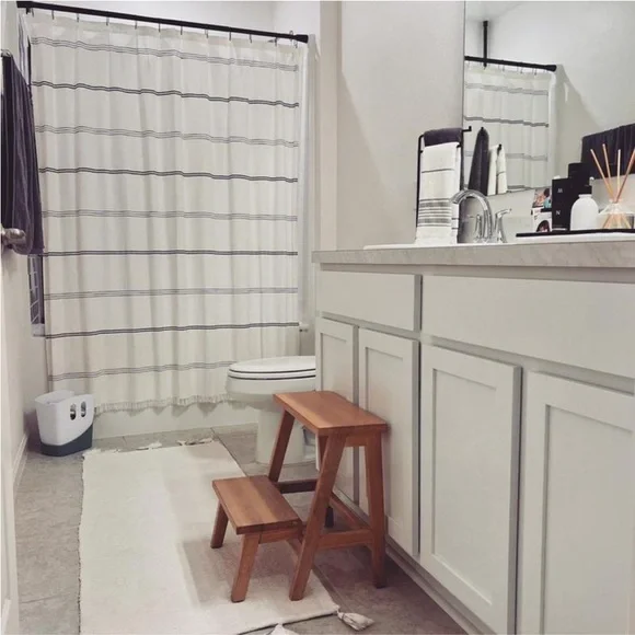 Hearth & Hand Magnolia 18" Wood Kitchen Step Stool Aged Oak - Picture 6 of 6